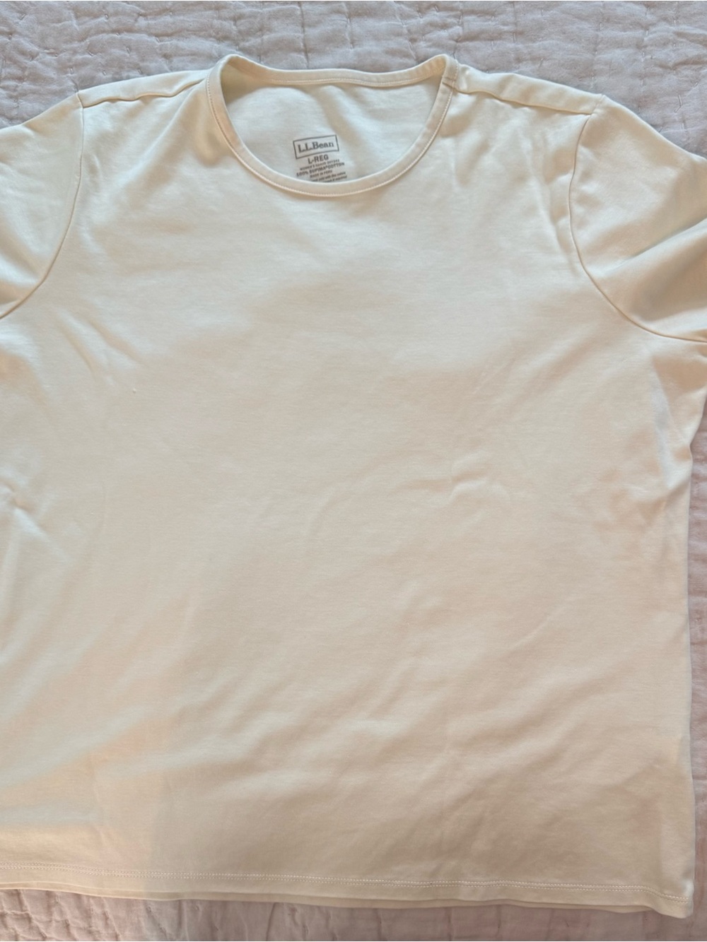 L.L.Bean Classic Crewneck Tee in Ivory